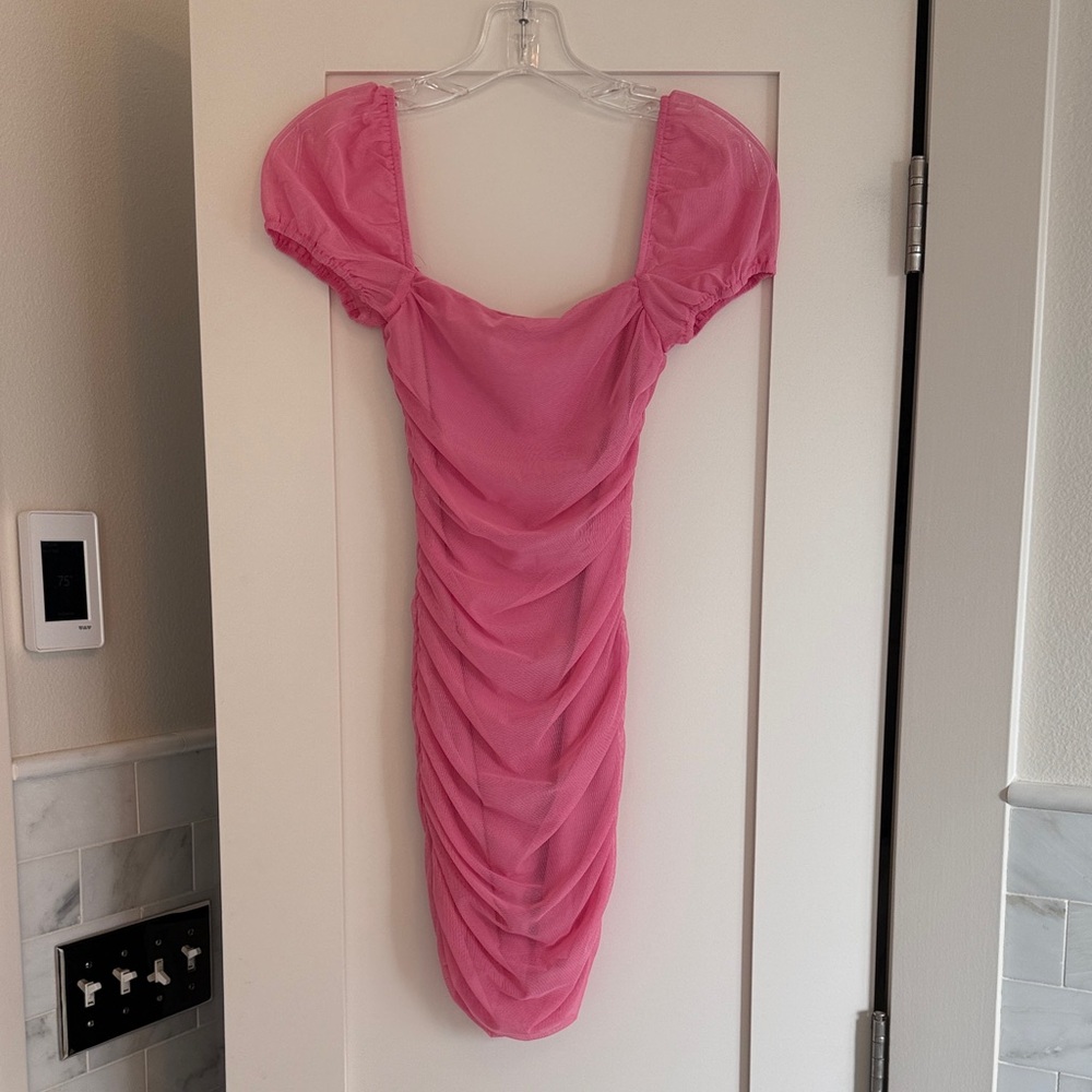 Princess Polly Pink Ruched Mini Dress